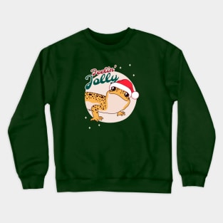 High Yellow Leopard Gecko, Christmas Edition! Feelin Jolly! Green BG Crewneck Sweatshirt